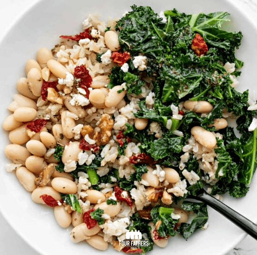 SPICY KALE AND WHITE BEAN POWER BOWLS - fourfathersfoodco