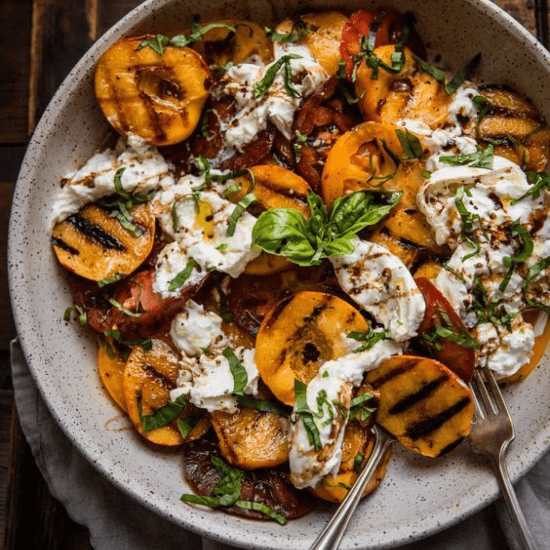 Spicy Burrata Fruit Salad - fourfathersfoodco